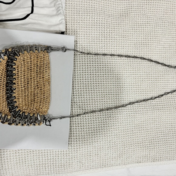 Paco Rabanne raffia & chain bag: NWT - Picture 5 of 8